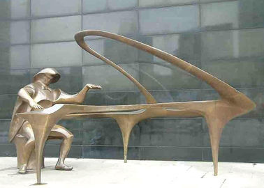 Decoration Modern Art Decoration Pianist Statue Custom Bronze Pianist Sculpture
