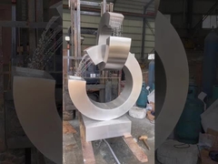 fonte de água escultura em aço inoxidável