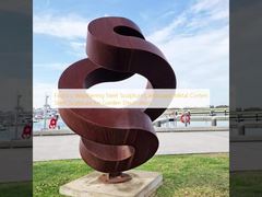 Escultura de Aço Corten para Intemperismo de Fábrica, Paisagem, Escultura de Metal em Aço Corten para Decoração de Jardim