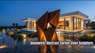 O Monólito - Escultura Geométrica Abstrata em Aço Corten