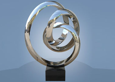 Círculo de aço inoxidável da escultura do grande tamanho ao redor para o hotel/decoração pública