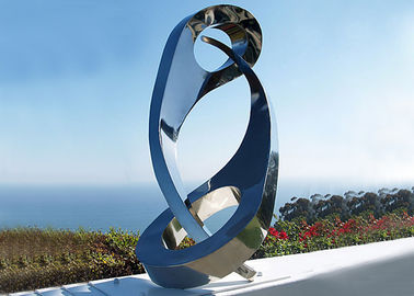 Escultura de aço inoxidável para a decoração, altura do espelho público de Yin Yang de 180cm