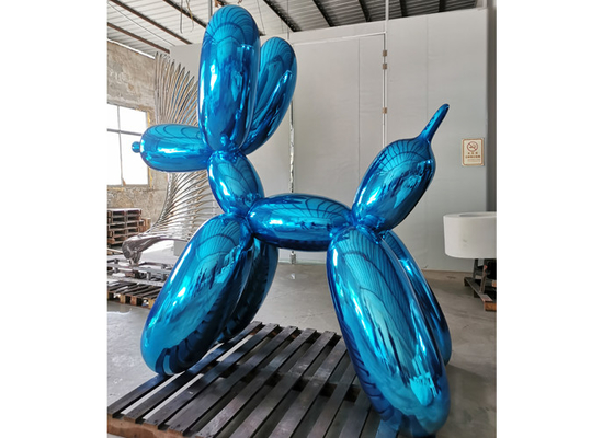 Modern Art Hot Pink Balloon Dog Resin Outdoor Fiberglass Sculpture