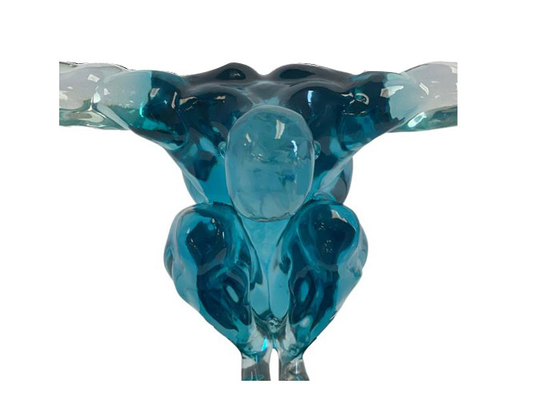Contemporary Garden Home Art Decoration Transparent Resin Man Sculpture