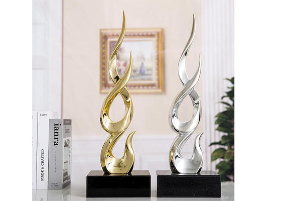 Bom preço. Escultura exterior de prata da fibra de vidro do ouro Nano do chapeamento para a decoração da casa do jardim on-line