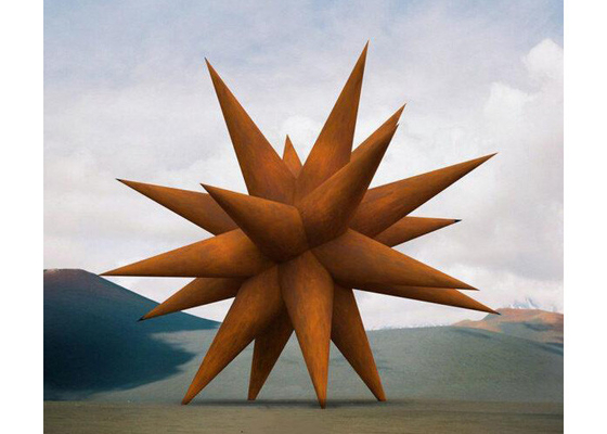 Metal Large Corten Steel Star Sculpture for Christmas Decoration