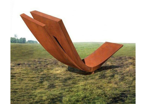 Garden Decoration Corten Steel Bend Sculpture Regular Size 300cm Length