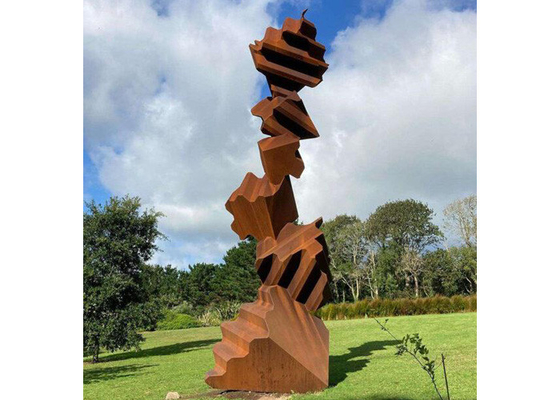 Customized Metal Art Garden Decorative Corten Steel Stack Sculpture