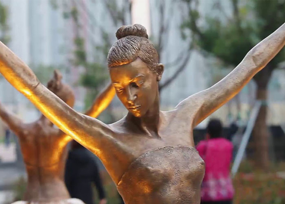 Outdoor Garden Decoration Bronze Ballerina Water Fountain With Size 180cm Height