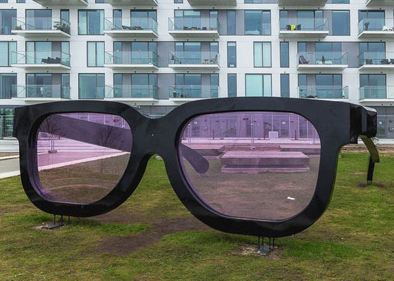 Bom preço. Público Esculptura de metal grande pintado Arte Vidros de aço inoxidável Esculptura on-line