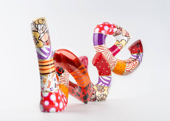 Modern Contemporary Love Letter Outdoor Fiberglass Sculpture Colorful