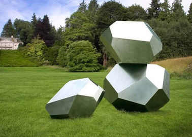 Bom preço. Esculturas de aço inoxidável do jardim que limpam com jato de areia a decoração quadrada on-line