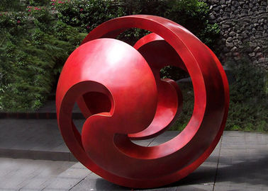 Bom preço. Escultura de aço inoxidável vermelha pública da esfera/grandes esculturas da arte do metal on-line