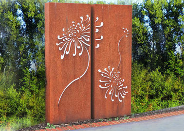 Corten Steel Metal Wall Sculpture For Indoor Outdoor Decoration 120cm Height