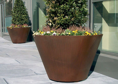 Large Traditional Corten Steel Round Planter Various Sizes / Colors Available