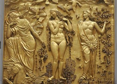 Friendship Outdoor Metal Bronze Relief For Wall Decoration Customized Size