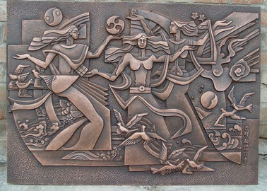 Classical Style Wall Art Bronze Relief Casting Surface Finish Anti Corrosion