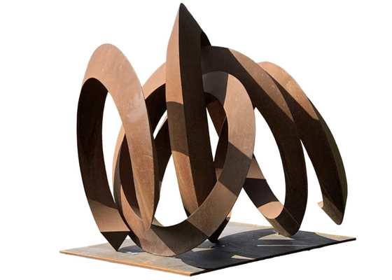 Bom preço. Tamanho personalizado Arte de Metal enferrujado Jardim Escultura Abstracta de Corten de Aço on-line