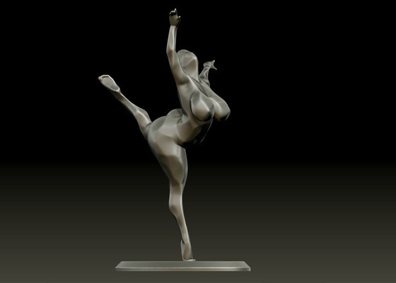 Contemporary Decoration Art Bronze Graceful Ballerina Sculpture