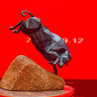 Bom preço. Decoração Arte de jardim Bronze Escultura de touro antiga on-line