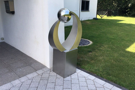 Bom preço. Escultura de bola de aço inoxidável de jardim ao ar livre on-line