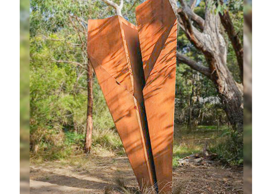 Custom Size Rusted Metal Art Garden Corten Steel Origami Folded Airplane Sculpture