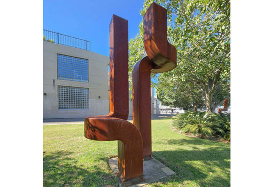 Bom preço. Escultura de jardim de aço corten fabricada à mão on-line