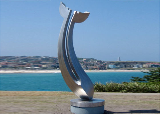 Bom preço. Decorativo exterior da grande escultura de aço inoxidável do espelho do sumário da paisagem on-line