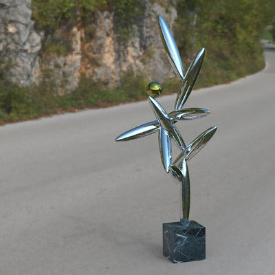 Bom preço. Escultura de balança polida de aço inoxidável decorativa exterior on-line