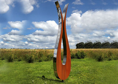 Bom preço. Corten moderno exterior e estilo de aço inoxidável do sumário da escultura on-line