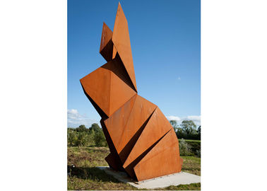 Bom preço. Decoração de aço do animal da escultura do coelho de Corten do grande jardim oxidado do metal on-line