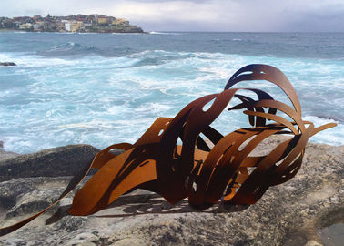 Bom preço. Escultura de aço de Corten do grande jardim oxidado, decoração exterior do sumário da escultura do metal on-line