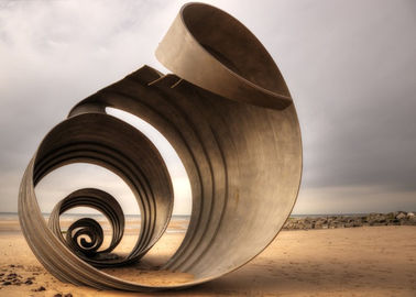 Bom preço. Ornamento do jardim do metal do búzio, grande escultura de aço inoxidável do parque abstrato on-line