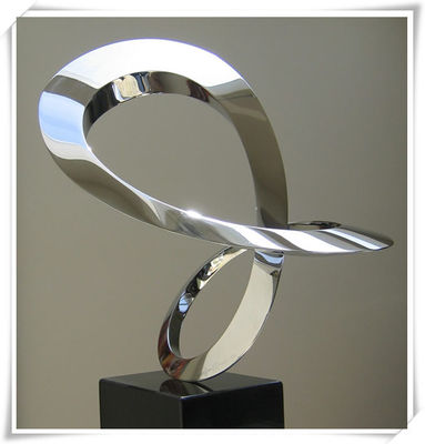 Bom preço. Escultura de aço inoxidável abstrata lustrada contemporâneo para a decoração interior ou exterior on-line