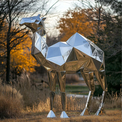 Bom preço. Desenho 3D Espelho Polido Geometria Aço Inox Camelo Escultura on-line