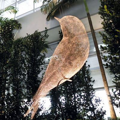 Bom preço. Jardim moderno de metal exterior animal de aço inoxidável escultura de pássaro de arame on-line