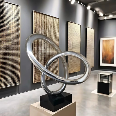 Stainless Steel Sculpture Stunning Piece Of Art For Your Living Room Office Or Gallery