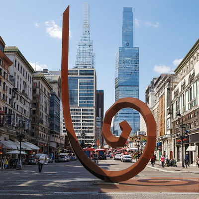 Large Rust Metal Art Outdoor Urban Park Landscape Weathering Steel Sculpture Vendor