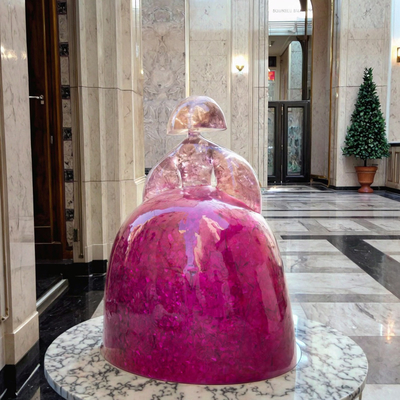 Luxury Transparent Resin Art Sculpture – Inspired by Manolo Valdés, Modern Home & Office Décor