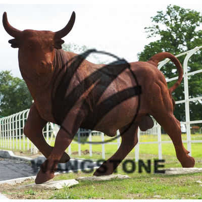 Bom preço. Decoração de exterior moderna e enferrujada Escultura de animais de aço corten on-line