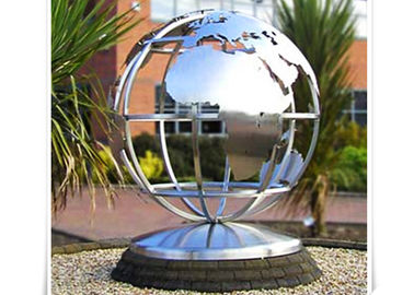Bom preço. Escultura de aço inoxidável do mapa do globo do mundo do metal para a decoração pública on-line