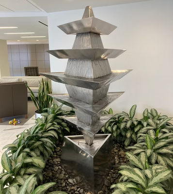 Bom preço. Decoração Pública Fonte de Água para Jardim Exterior Escultura em Aço Inoxidável on-line