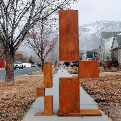 Bom preço. Metal Art Corten Escultura de aço para decoração de casa / jardim fábrica personalizada on-line