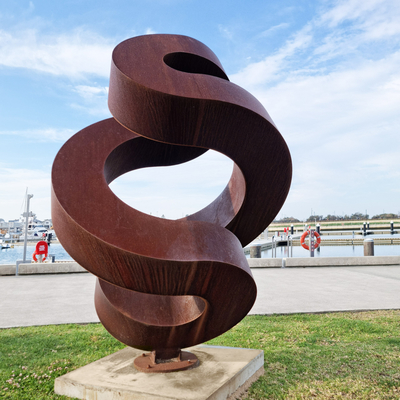 Bom preço. Fábrica Esculptura de aço resistente ao intemperismo Paisagem Metal Abstracto Esculptura de aço corten para decoração de jardim on-line