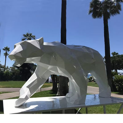 Bom preço. Escultura de Urso Branco Luminoso - Estátua de Arte Externa em Fibra de Vidro Premium on-line
