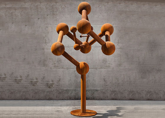 Bom preço. Escultura de aço pública bonita de Corten, arte de aço oxidada geométrica do jardim on-line