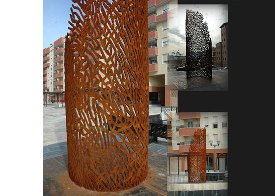 Bom preço. Escultura de aço de Corten do corte do laser do metal, esculturas oxidadas do jardim do metal on-line