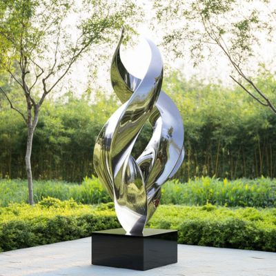 Bom preço. Custom Modern Public Decoration Stainless Steel Spiral Sculpture on-line