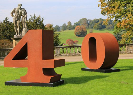 Bom preço. O número de arte do jardim oxidou forjamento da estabilidade da corrosão da escultura do metal e técnica de carcaça on-line