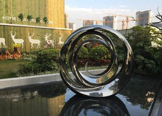 Bom preço. Escultura de aço inoxidável do círculo espiral durável para a decoração da associação do jardim on-line